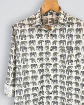 Wild Safari – Full Sleeve Cotton Shirt in Grey & Black